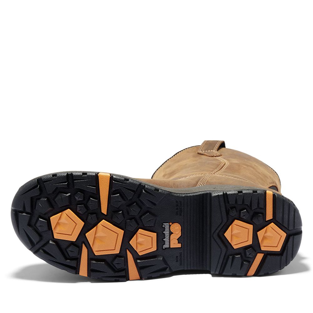 Botas de Trabajo Timberland Hombre Pro® Helix Hd Comp Toe Pull-On Marrones/Negras - Chile PKV-261378